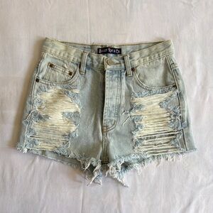 Bailey Rae & Co. Blue Ripped Denim Shorts